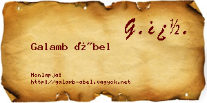 Galamb Ábel névjegykártya