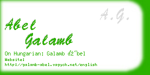 abel galamb business card
